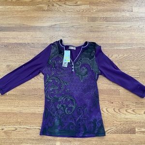 Purple Patterned Top